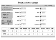 Page 1, mtahan nəticə vərəqi (8 ci siniflər)
