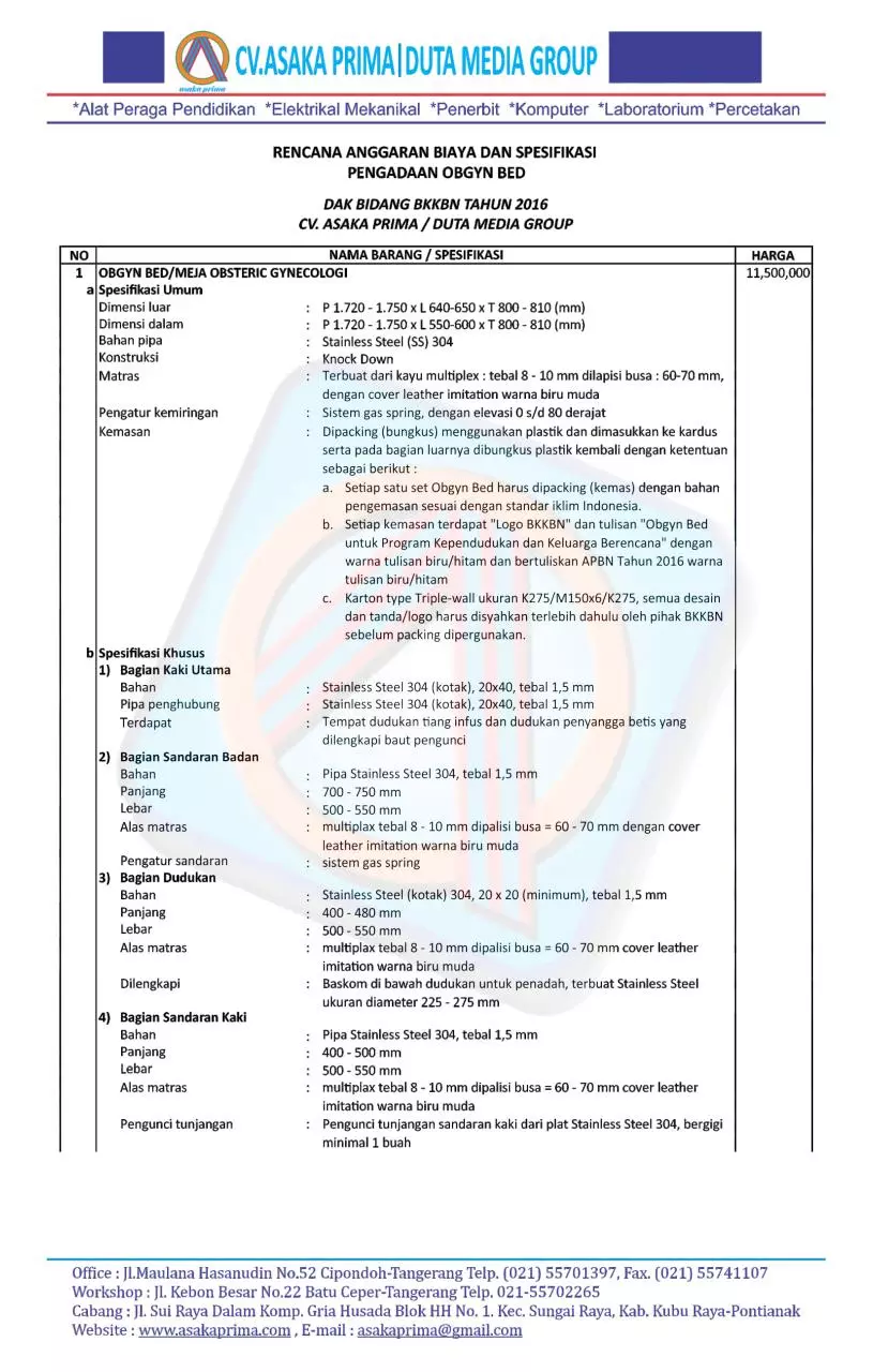 Page 1 of 2, @ OBGYN BED JUKNIS 2016