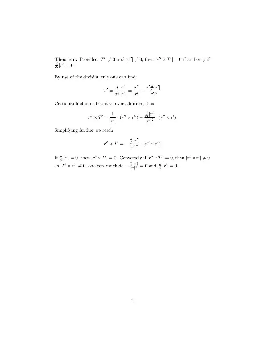 Page 1 of 1, MathematicalRigor