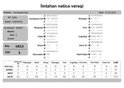 Page 1, mtahan nəticə vərəqi (8 ci siniflər)