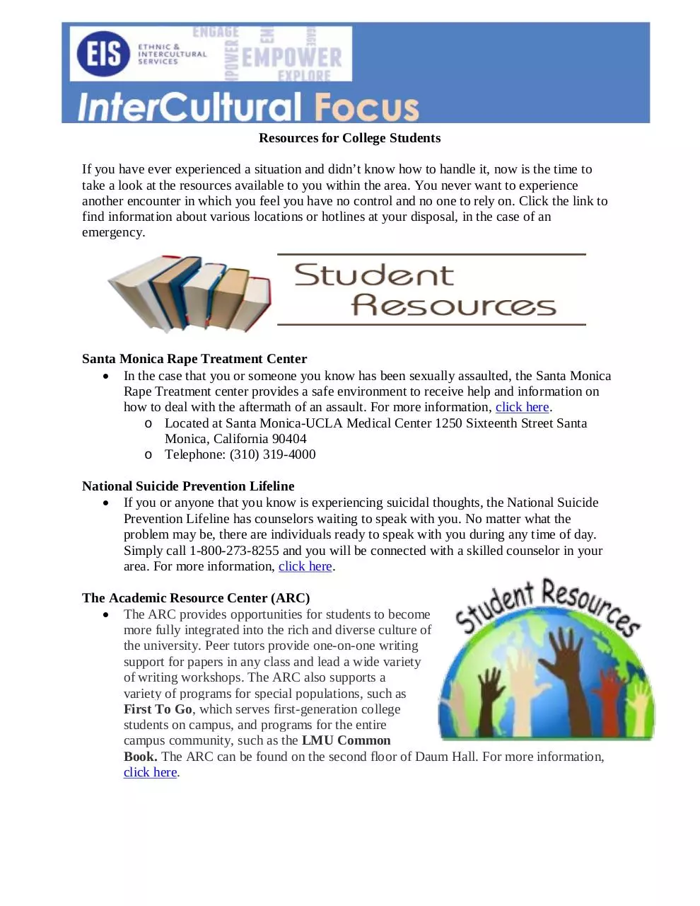 Page 1 of 2, Newsletter Resources for Students (1)