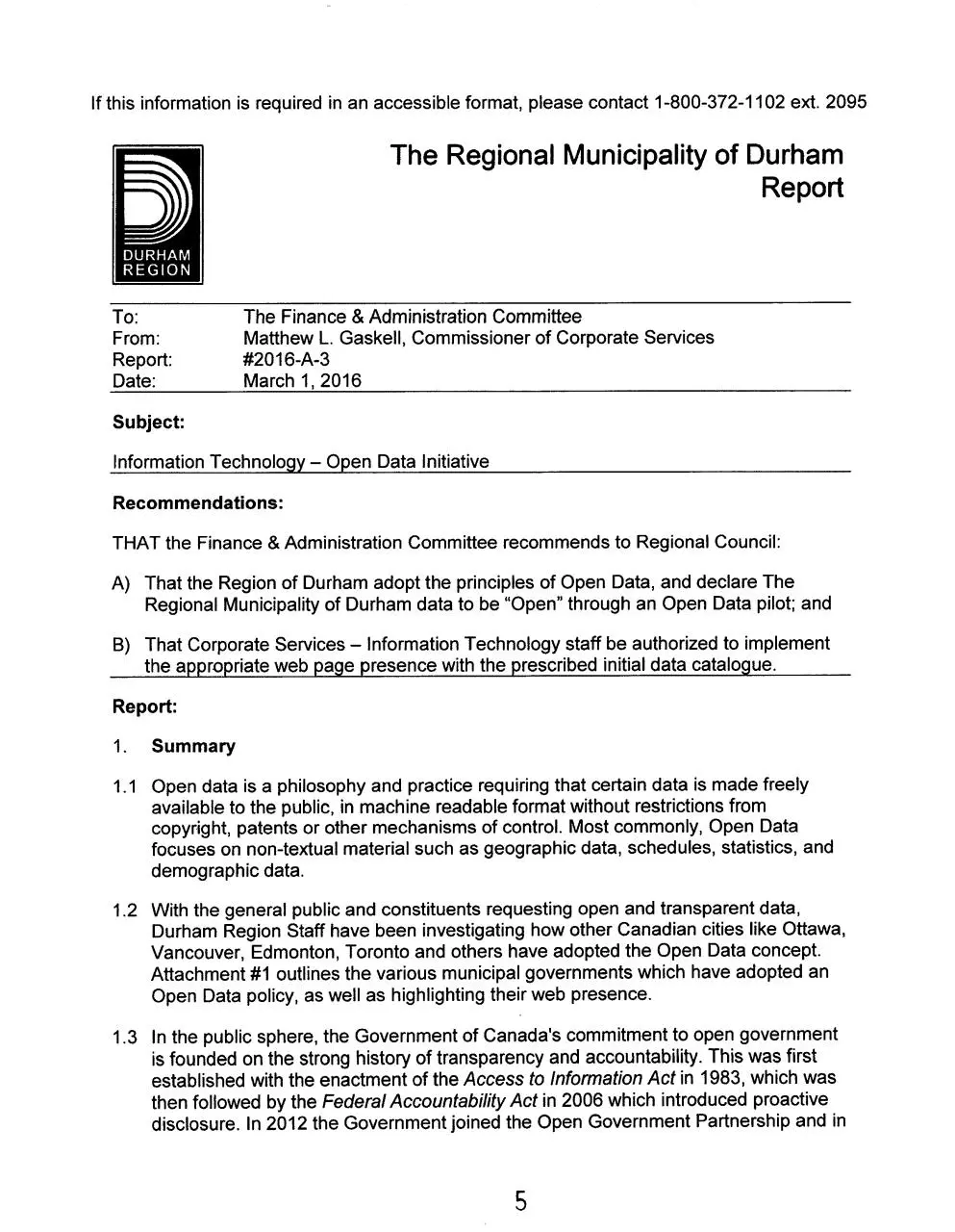 Page 1 of 6, RoD Open Data Initiative