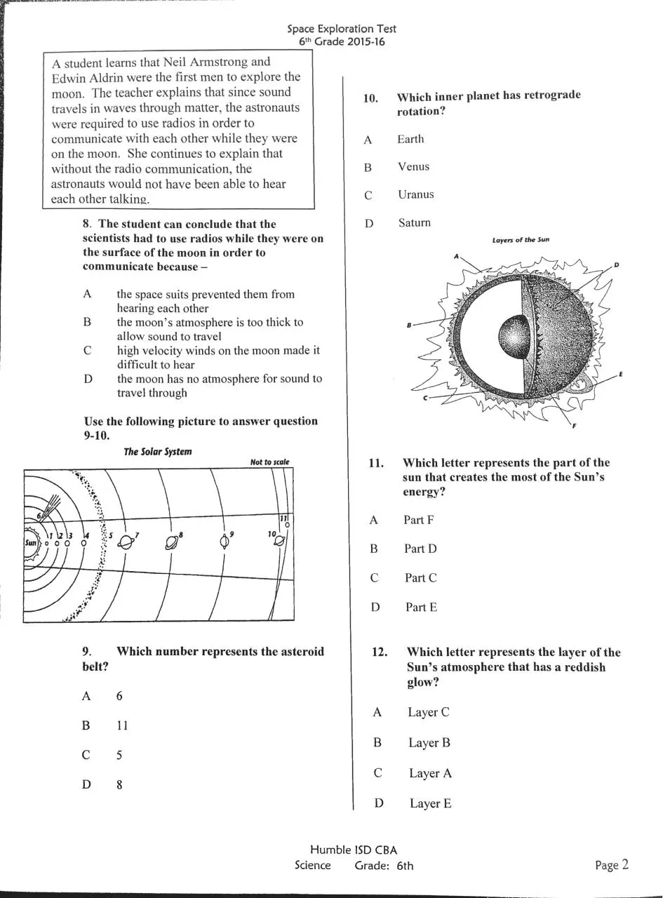 Page 2 of 3, Space exploration test