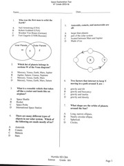 Page 1, Space exploration test