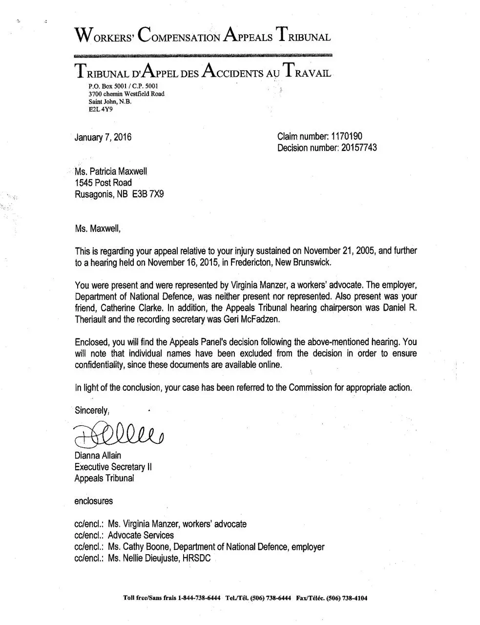 Page 1 of 18, Workers' Compensation Appeals Tribunal Decision 20157743