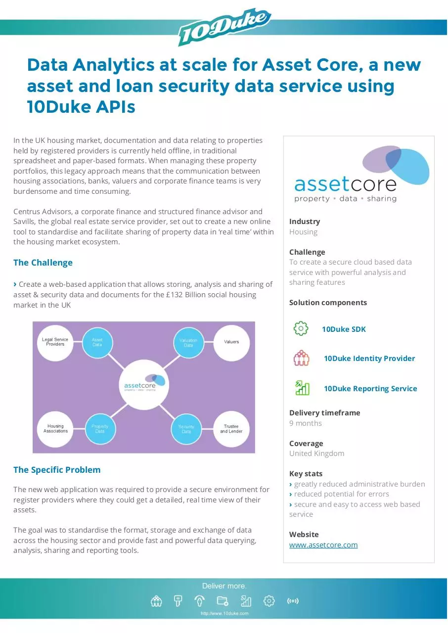 Page 1 of 2, 10Duke Case Study AssetCore