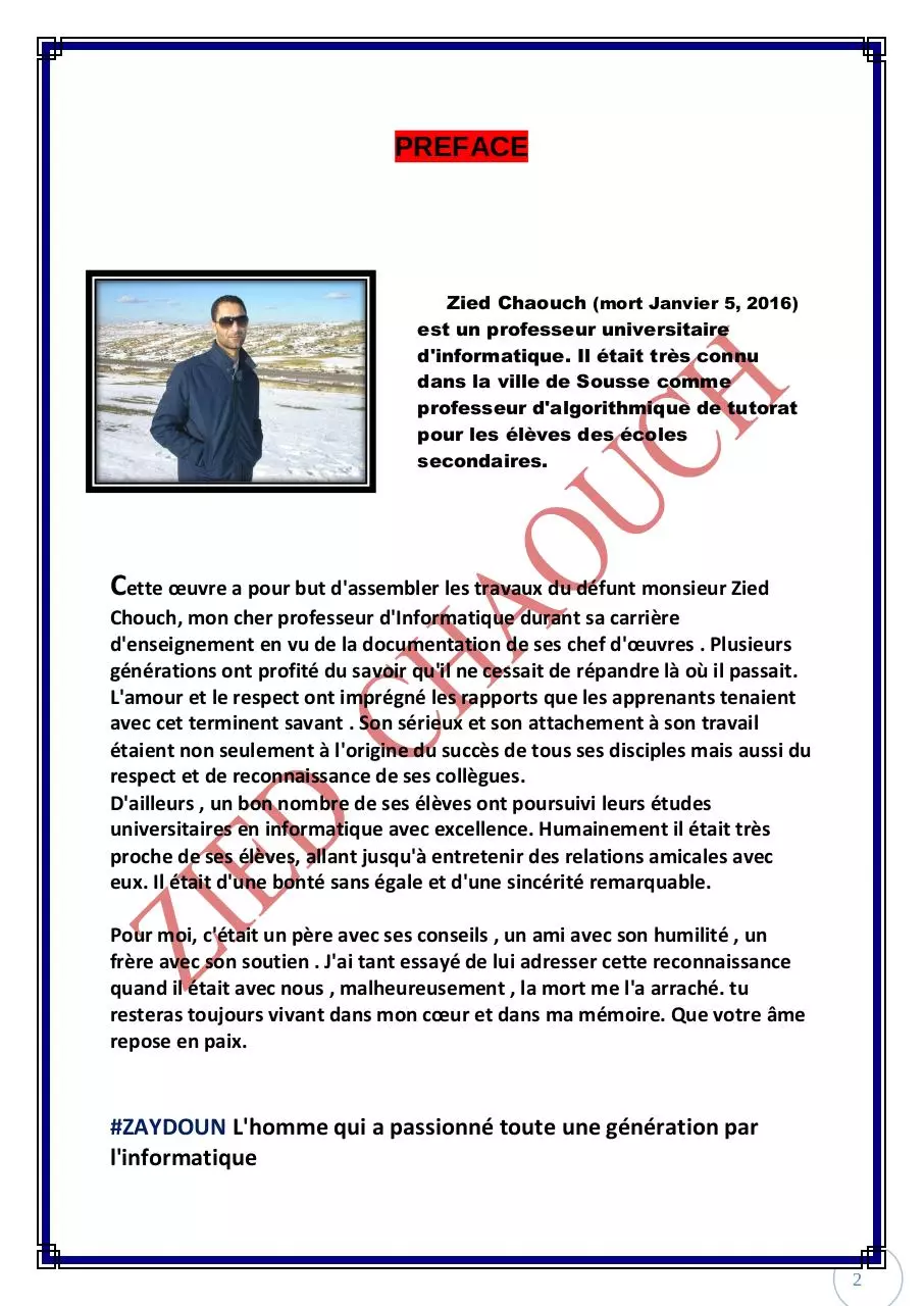 Page 2 of 85, PROGRAMMER AVEC ZAYDOUN T1