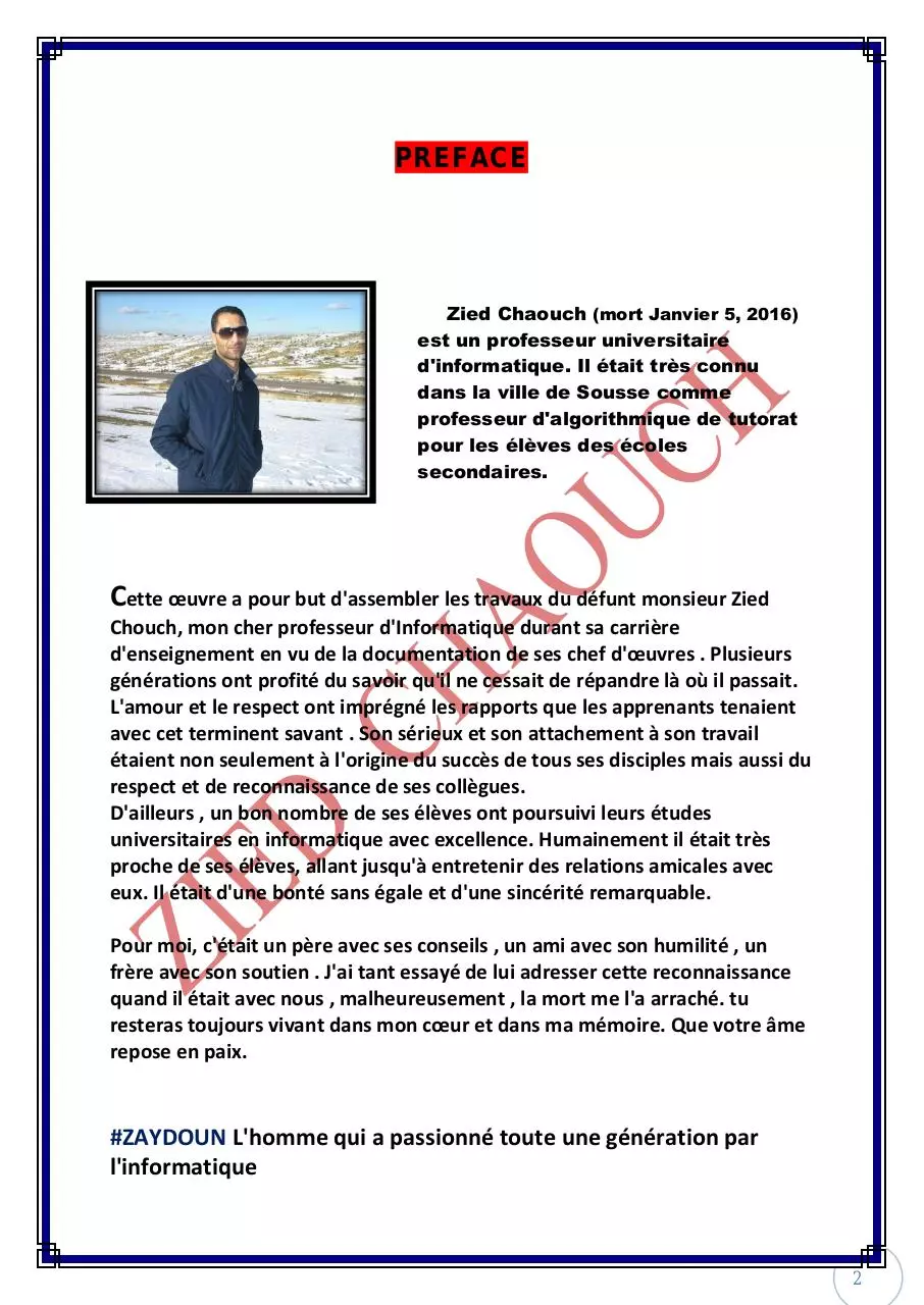 Page 2 of 109, PROGRAMMER AVEC ZAYDOUN T2