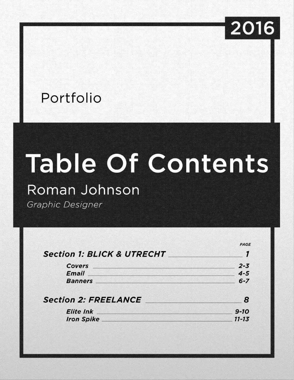 Page 2 of 16, Roman Johnson Portfolio