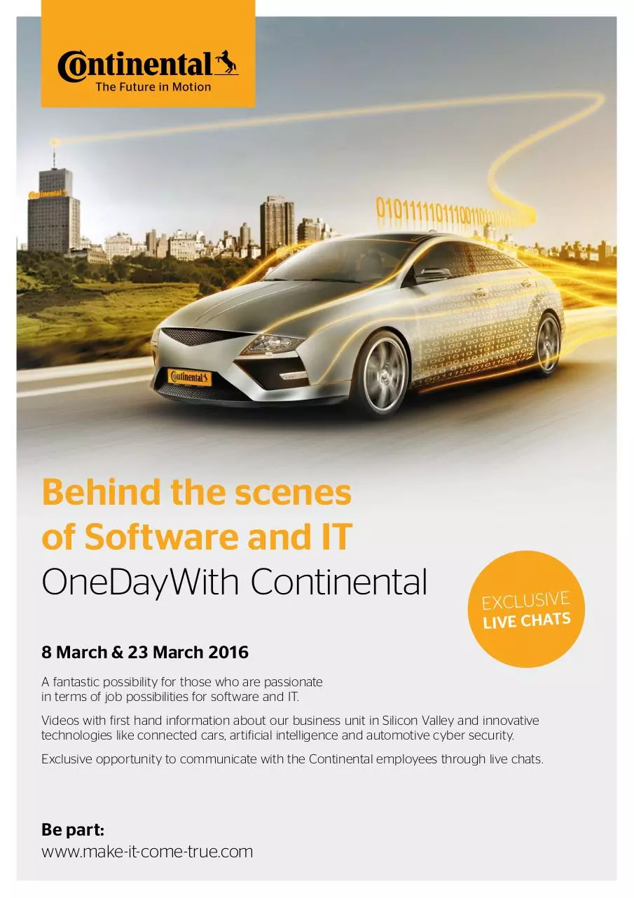 Page 1 of 1, Einladung OneDayWith Continental