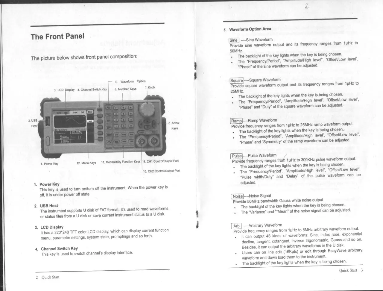 Page 3 of 6, waveform generator quick start um