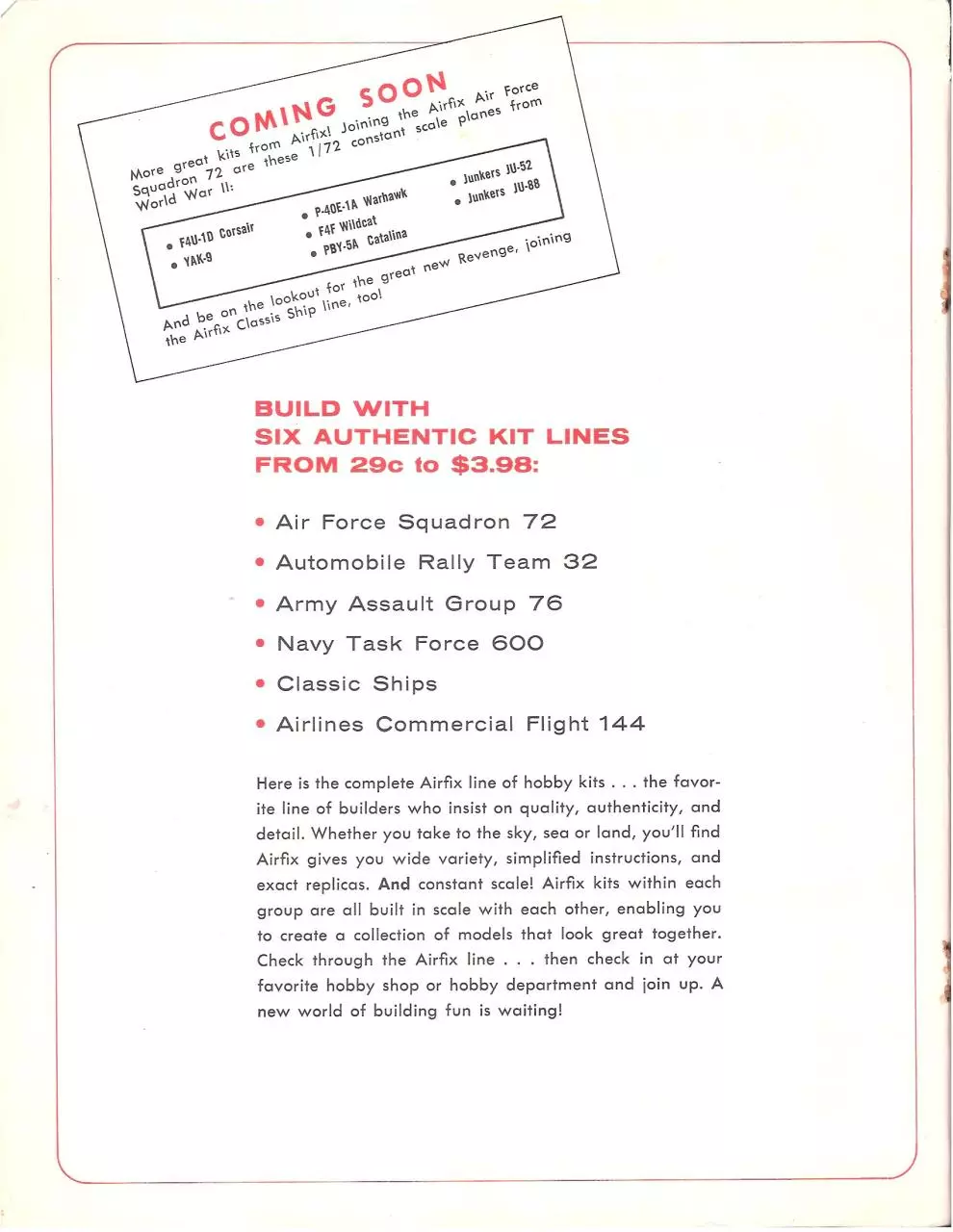 Page 2 of 18, Airfix Corporation of America Catalogue 1964