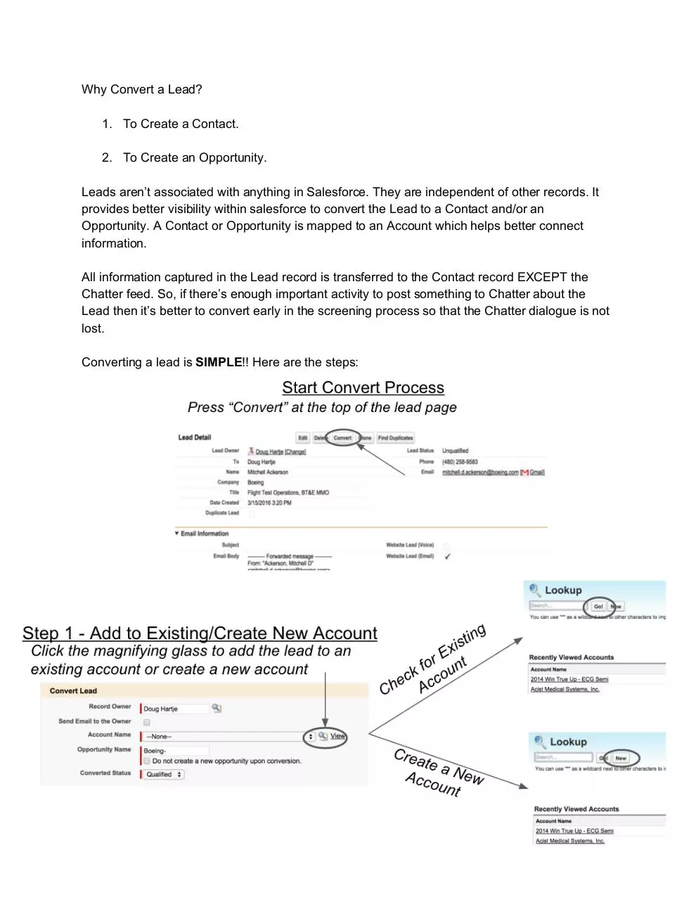 Page 1 of 2, Converting a Lead