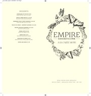 Page 1, Empire A la carte menu