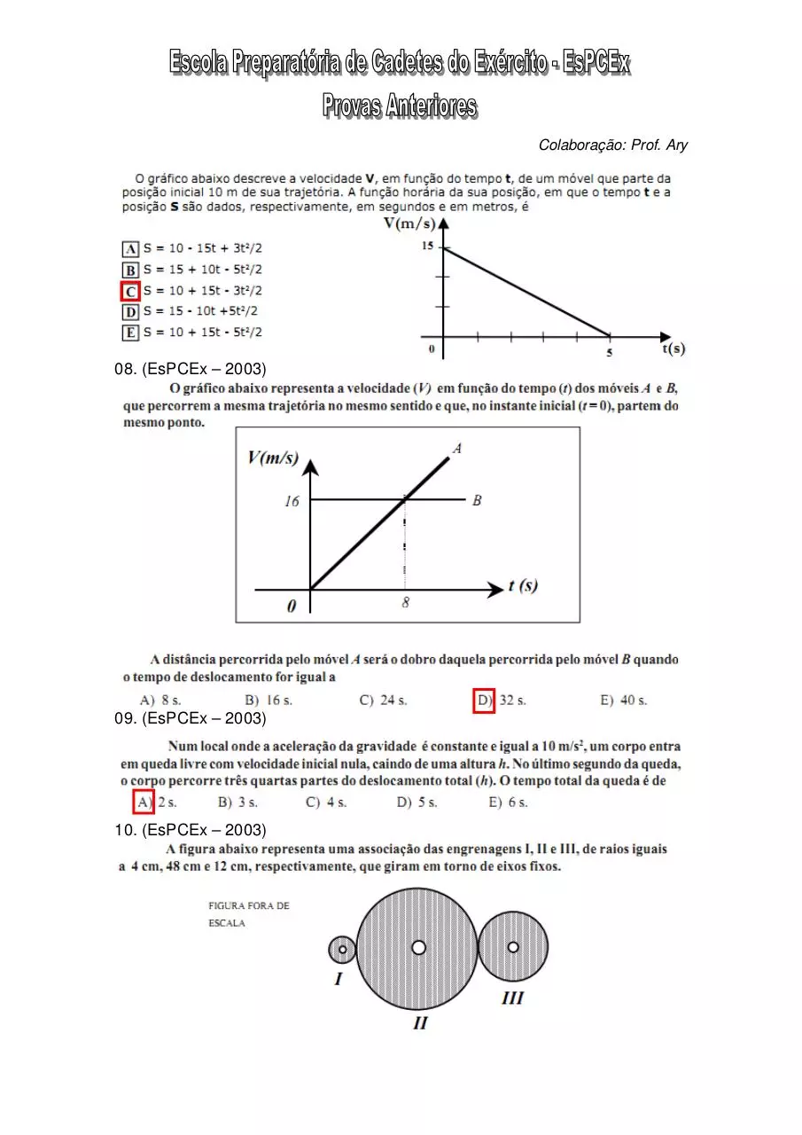 Page 3 of 45, Física por Ãrea (EsPCEx)