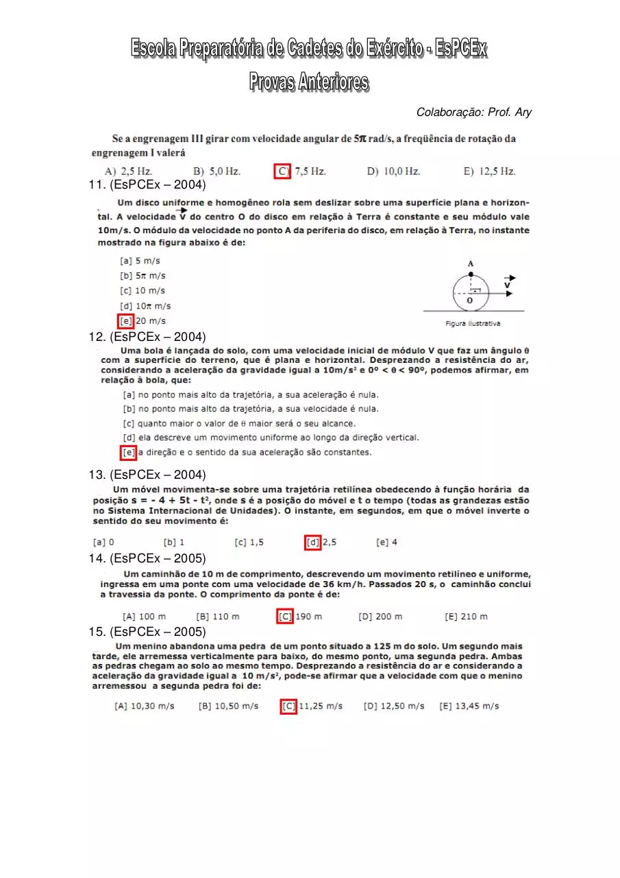 Page 4 of 45, Física por Ãrea (EsPCEx)