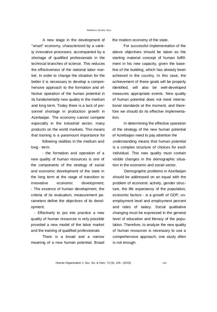 Page 3 of 16, Ziyafat Habibova Human Organization J 74 2015
