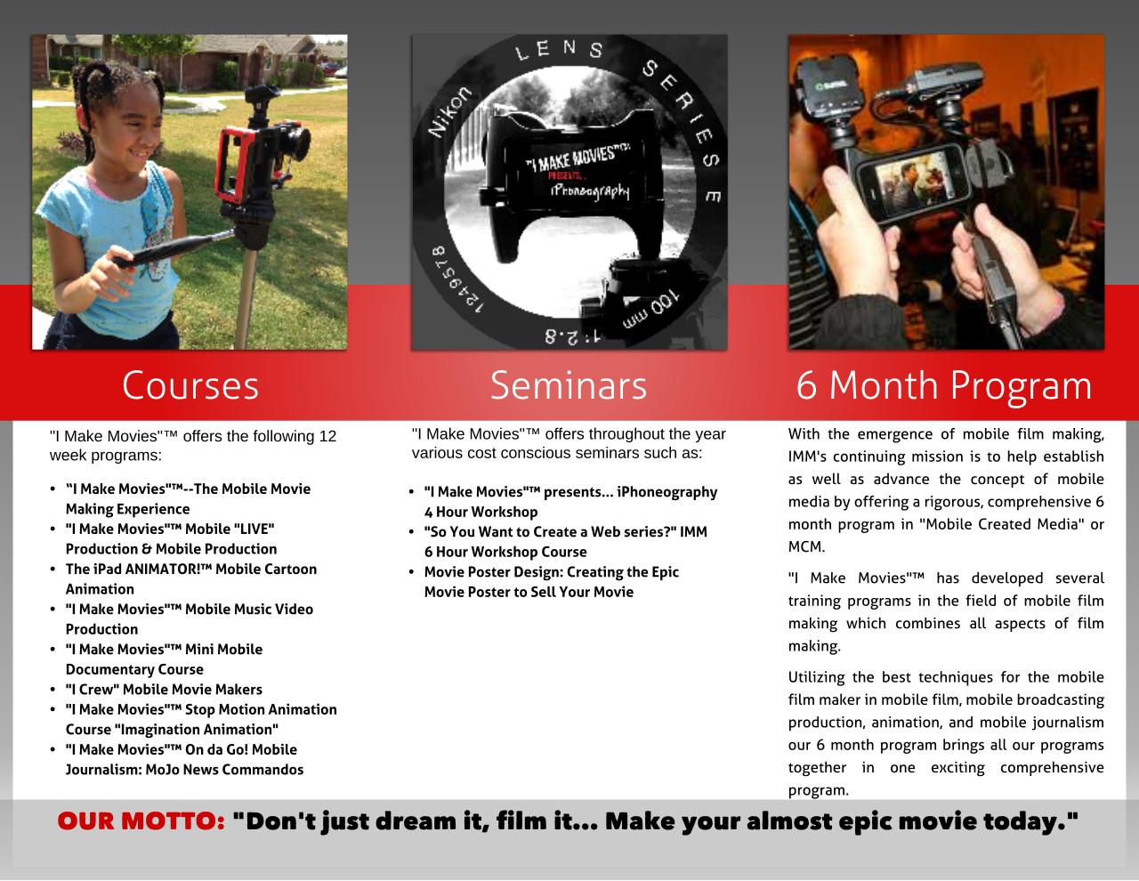 Document preview I Make Movies Tri-fold Brochure.pdf - page 2/2