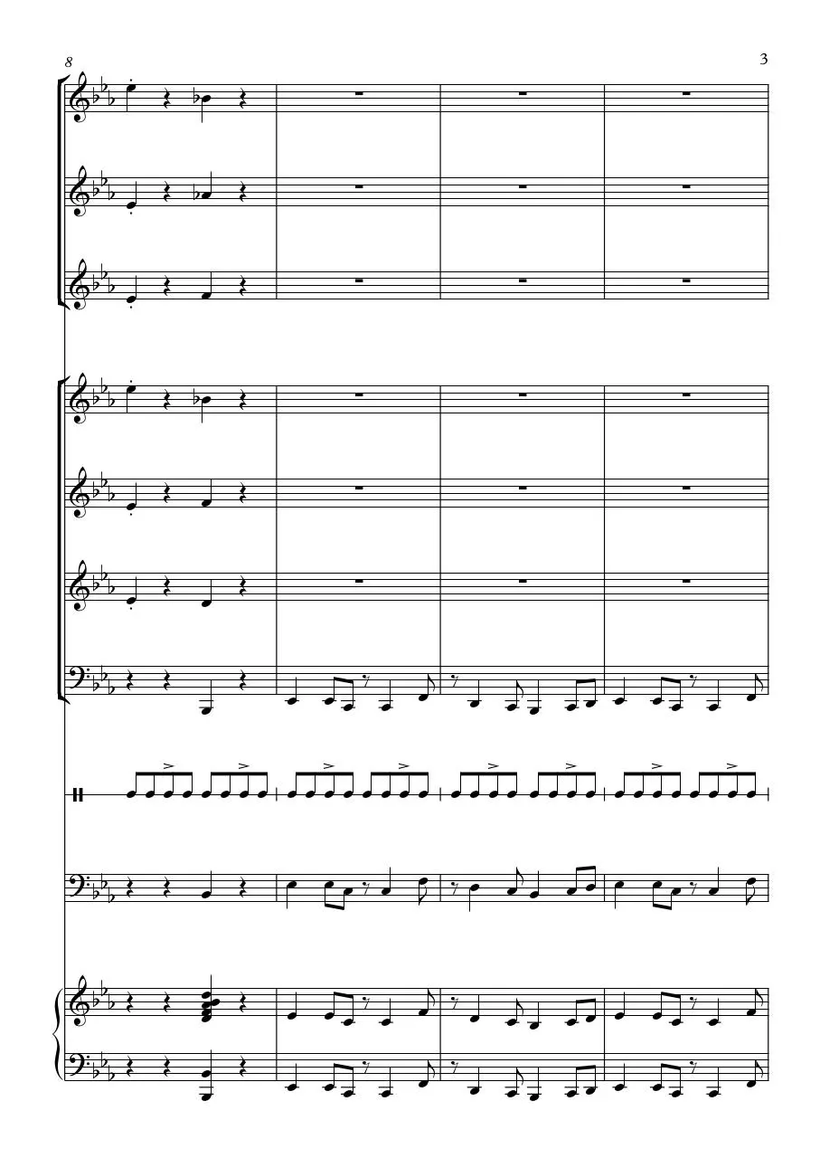 Page 3 of 24, Baker's Delight Theme Full Score
