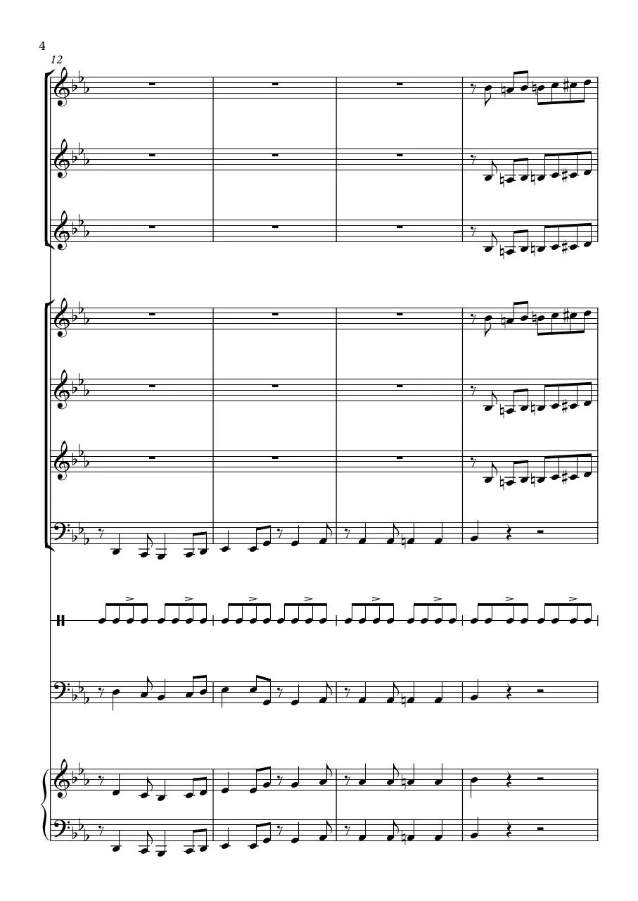Page 4 of 24, Baker's Delight Theme Full Score