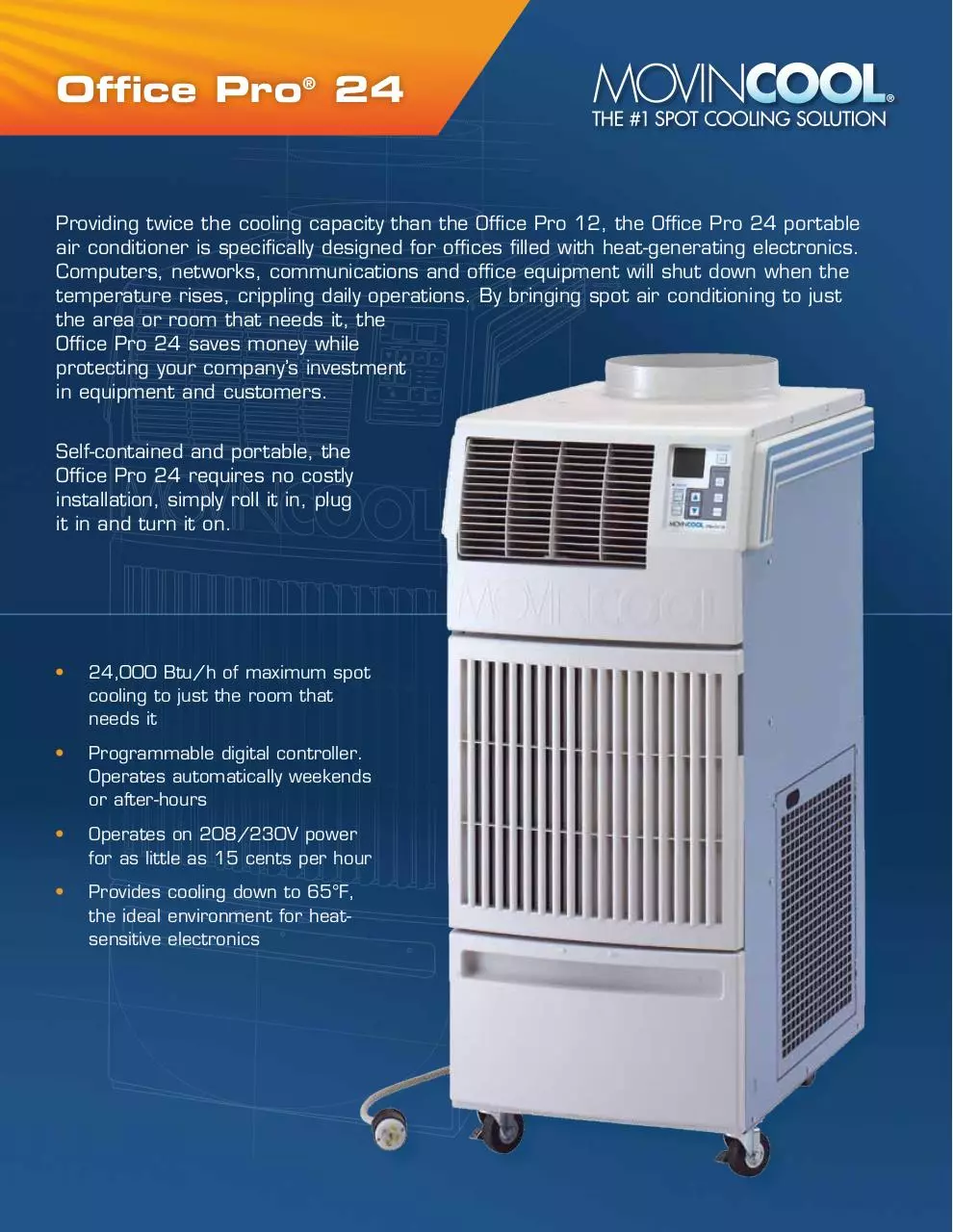 Page 1 of 2, MovinCool OP24 Sales Sheet