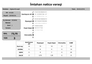 Page 3, mtahan nəticə vərəqi (2 ci sinif)