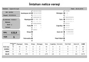 Page 1, mtahan nəticə vərəqi (8 ci siniflər)