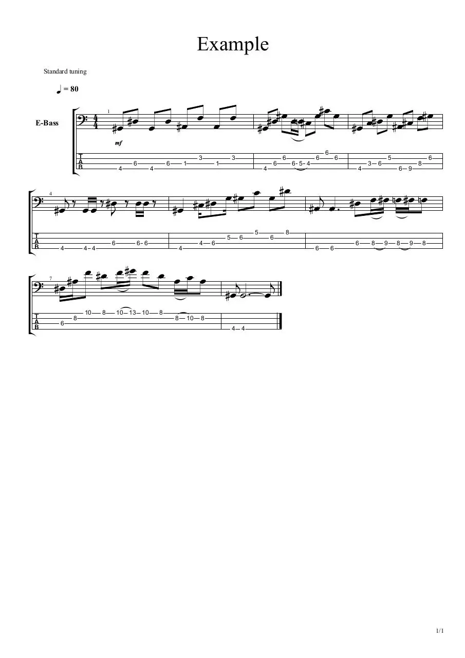 Page 1 of 1, Example