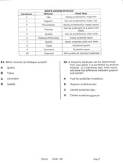 Page 5, Rocks and minerals exam