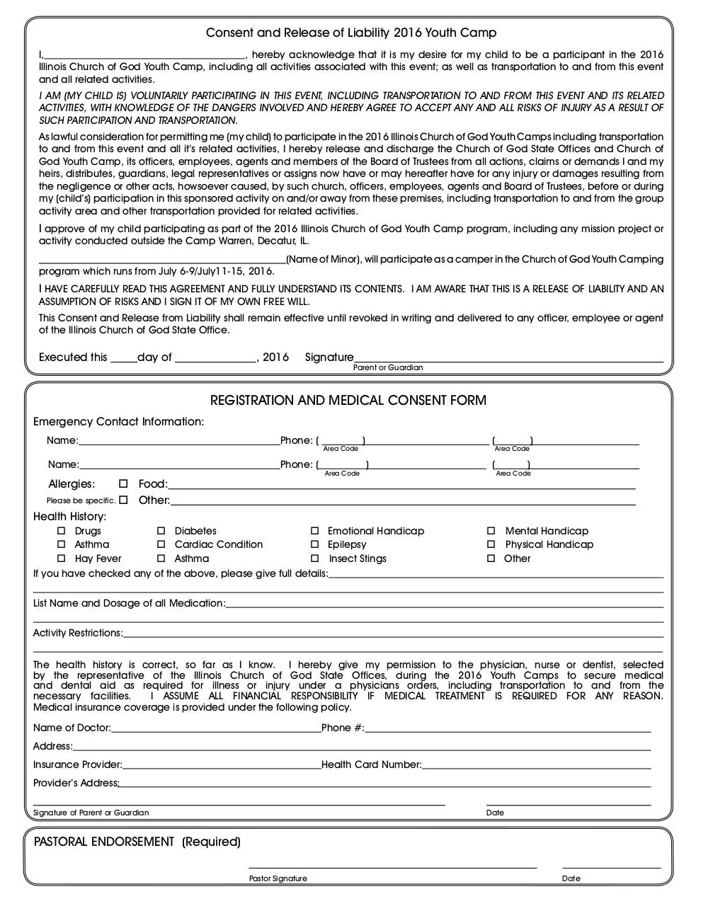 Page 2 of 2, 2016 YOUTH CAMPER Application