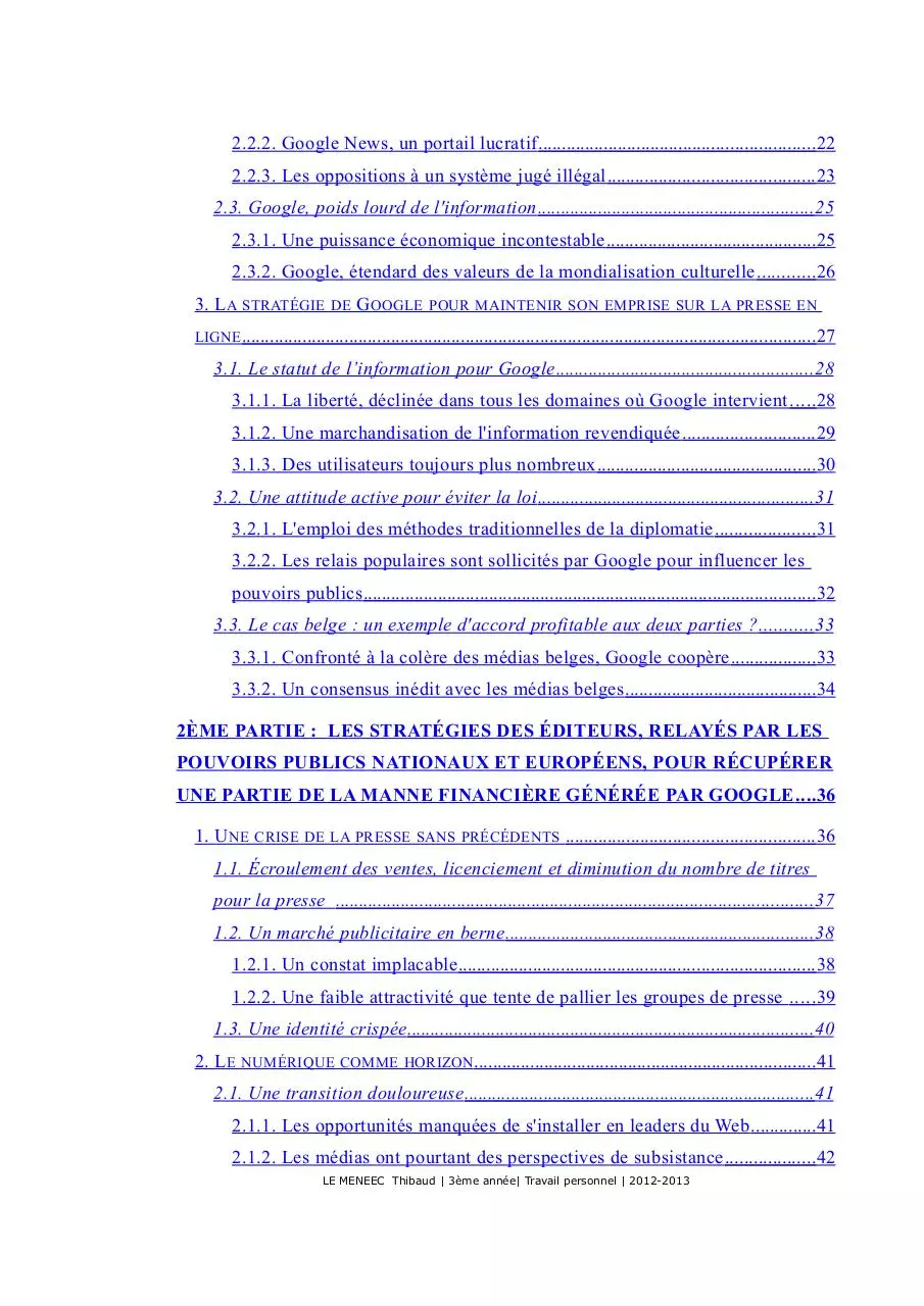 Page 3 of 79, Mémoire de troisième année
