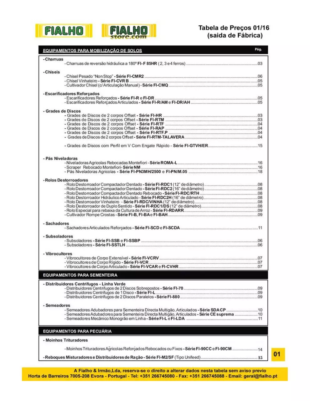Page 3 of 40, Tabela Fialho 01 2016 final