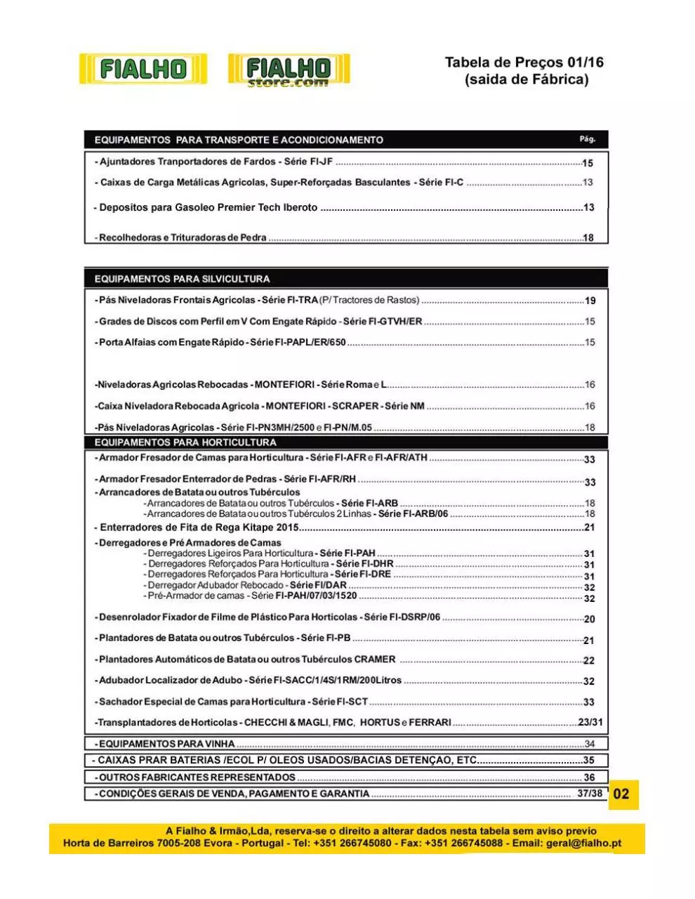 Page 4 of 40, Tabela Fialho 01 2016 final