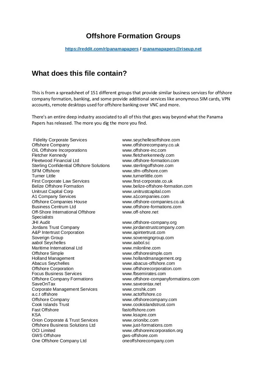 offshore companies by user - PDF Archive
