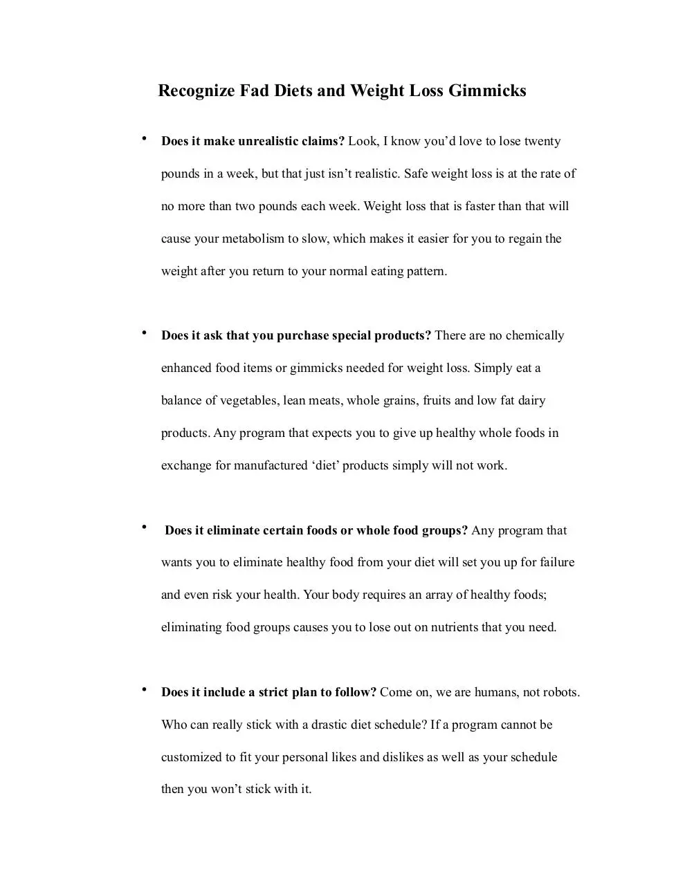 Page 5 of 9, Ebook Diet Myths Revealed