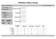 Page 3, mtahan nəticə vərəqi (2 ci sinif)
