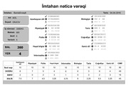 Page 4, mtahan nəticə vərəqi (6 cı sinif)