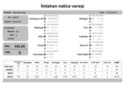 Page 2, mtahan nəticə vərəqi (8 ci siniflər)