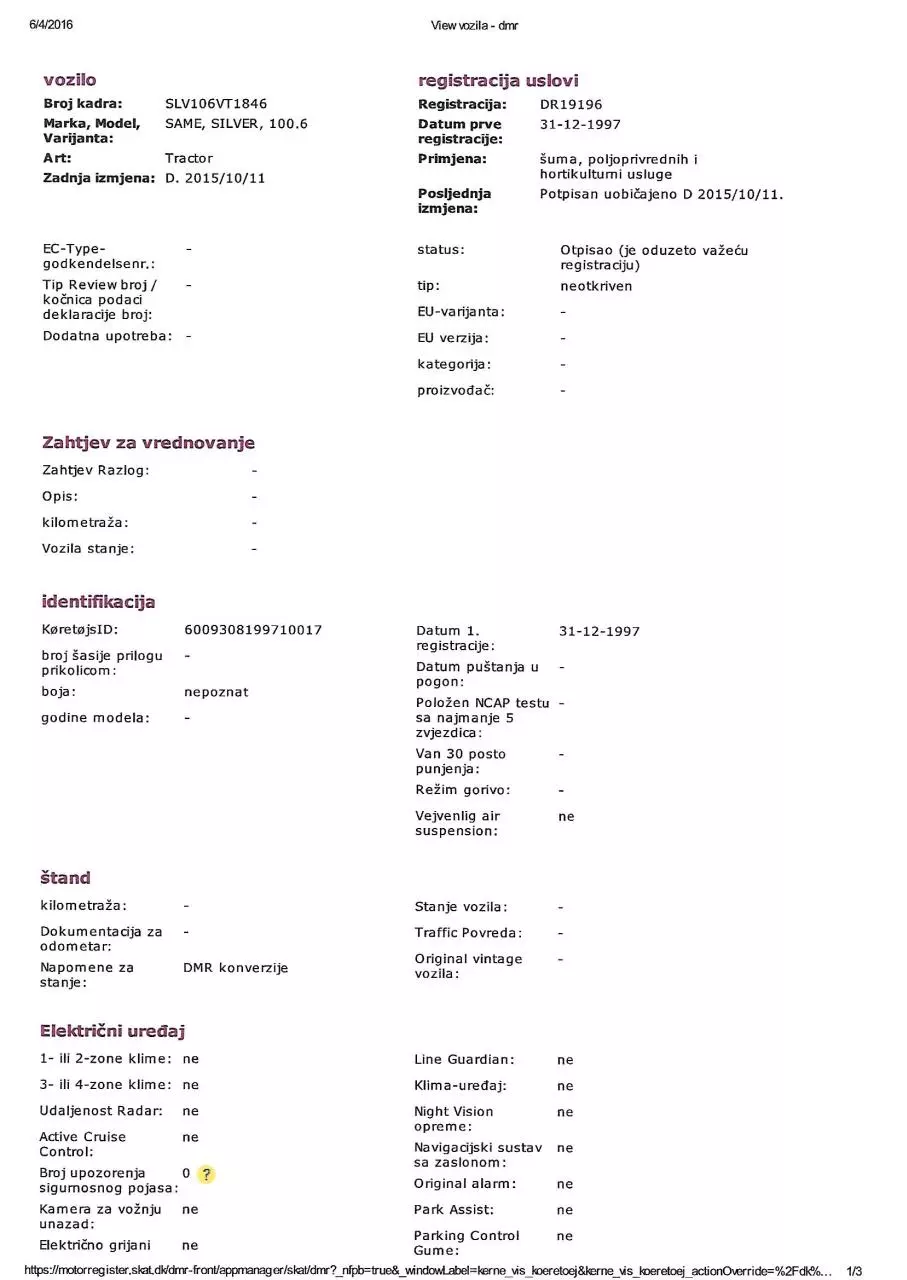 Page 1 of 1, odjava