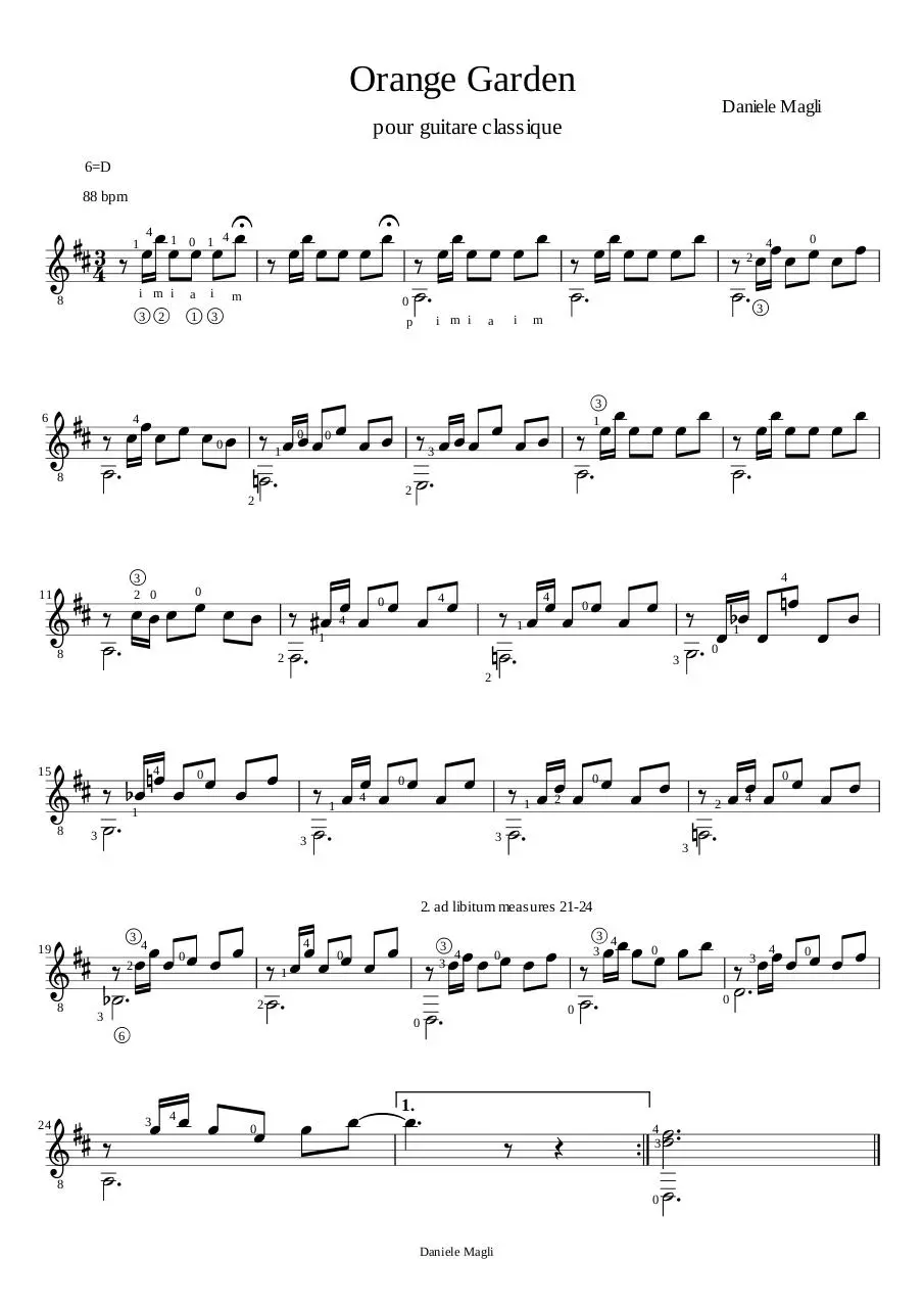 Page 1 of 1, Orange Garden by Daniele Magli