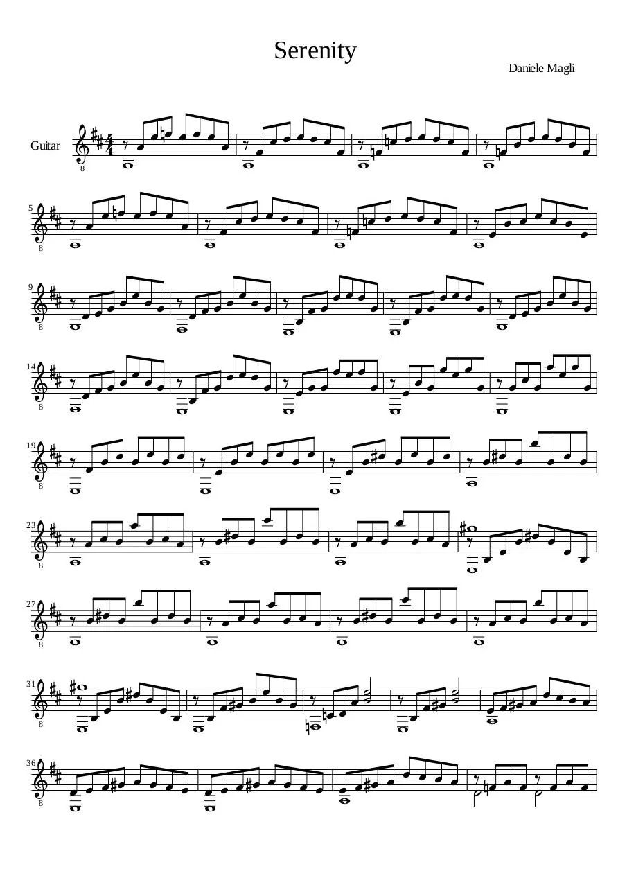 Page 1 of 2, Serenity Daniele Magli guitar