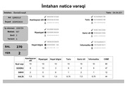 Page 2, mtahan nəticə vərəqi (5 ci sinif)