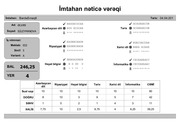 Page 5, mtahan nəticə vərəqi (5 ci sinif)