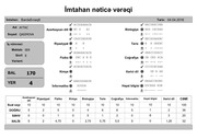 Page 4, mtahan nəticə vərəqi (8 ci siniflər)
