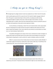 Page 1, Help me get to Hong Kong