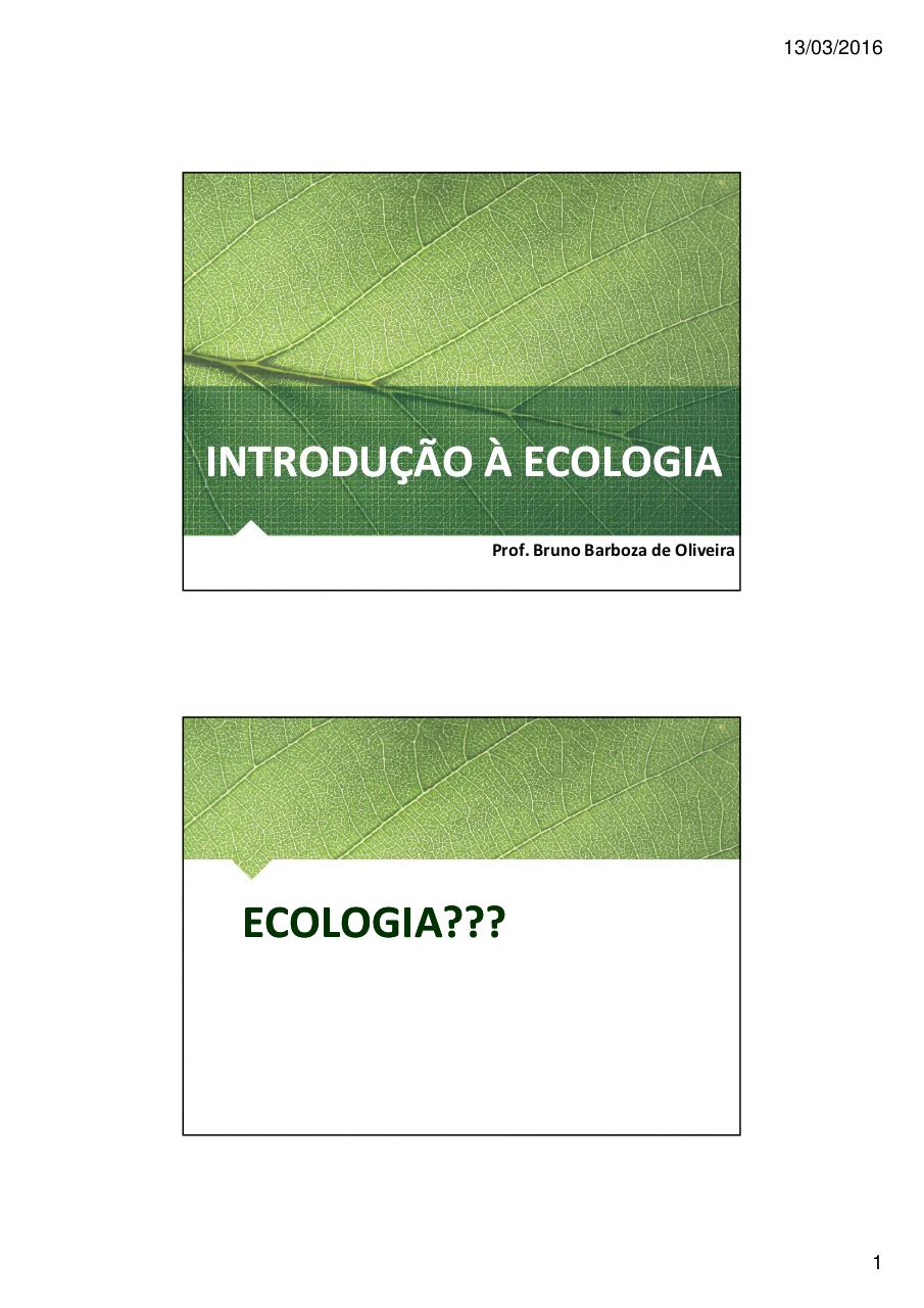 Aula-01-IntroduÃ§Ã£o-Ã -Ecologia.pdf - page 1/30