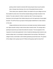 Page 2, Cost of College Education