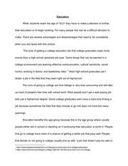 Page 1, Education Position