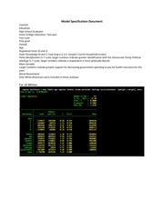 Page 1, Model Specifications