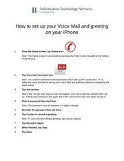 how to set up your voice mail and greeting on your iphone
